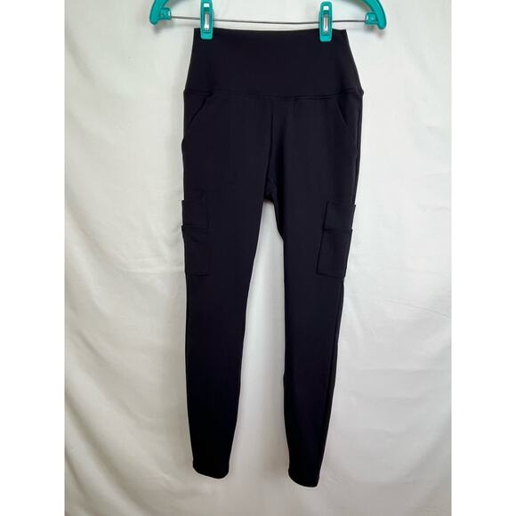 Spyder Womens Small Black Athletic Pullon Stretch Active Leggings SP679UR - Picture 1 of 9